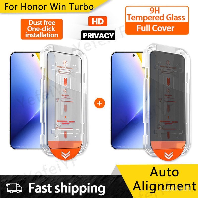 ติดตั้งง่าย HD ความเป็นส่วนตัว Anti Spy กระจกนิรภัยป้องกันหน้าจอสําหรับ Honor Win Turbo Win RT X9c ส