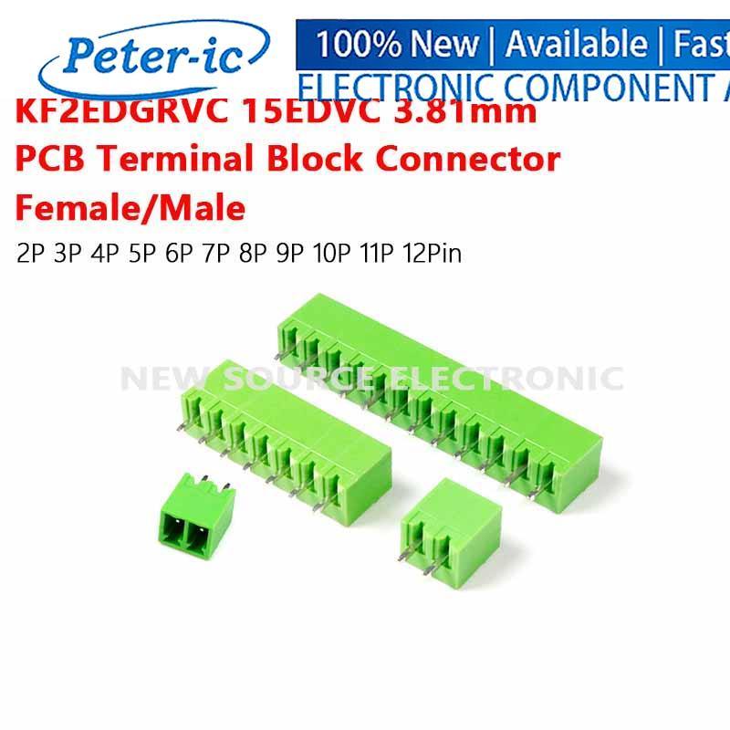 (1 ชิ้น) 2EDGRVC-3.81 15EDGVC-3.81 2EDGK-3.81 15EDGK-3.81 PCB สกรู Terminal Block Connector 3.81 มม.