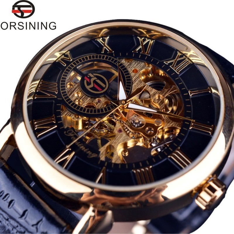 ขายส่ง Forsining Watch Hollow Mens Mechanical Watch นาฬิกาผู้ชายห้าสีที่มีอยู่