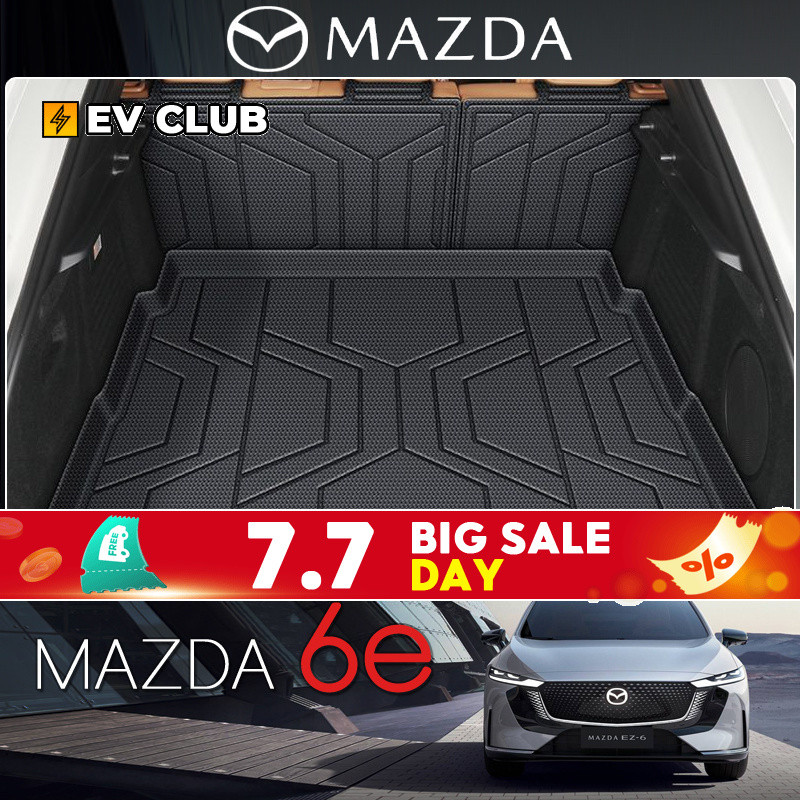 2025 สไตล์ใหม่ mazda 6e ev รถพิเศษเฉพาะ Trunk Mat TPE Dedicated Trunk Mat กันน้ําอุปกรณ์ตกแต่งรถยนต์ใหม่