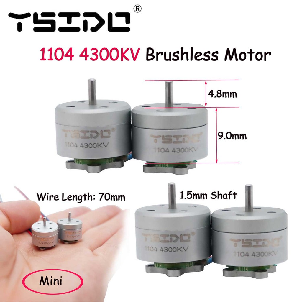 YSIDO Micro 1104 4300KV มอเตอร์ไร้แปรงสําหรับ RC เครื่องบินปีกคงที่ FPV Multicopter Drone Quadcopter