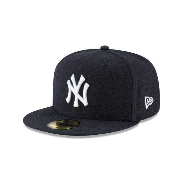 New Era Yankees Postseason Cap - Fitted 59FIFTY สีฟ้าพร้อมแพทช์ข้าง