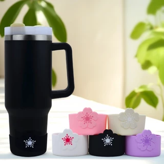 Tumbler Straw Cover & ขวดน้ําซิลิโคน Boot & Tumbler Charm ชุด, Begonia รูปร่างหลอดฝาปิดและ Tumbler Charm จี้ Baofeng