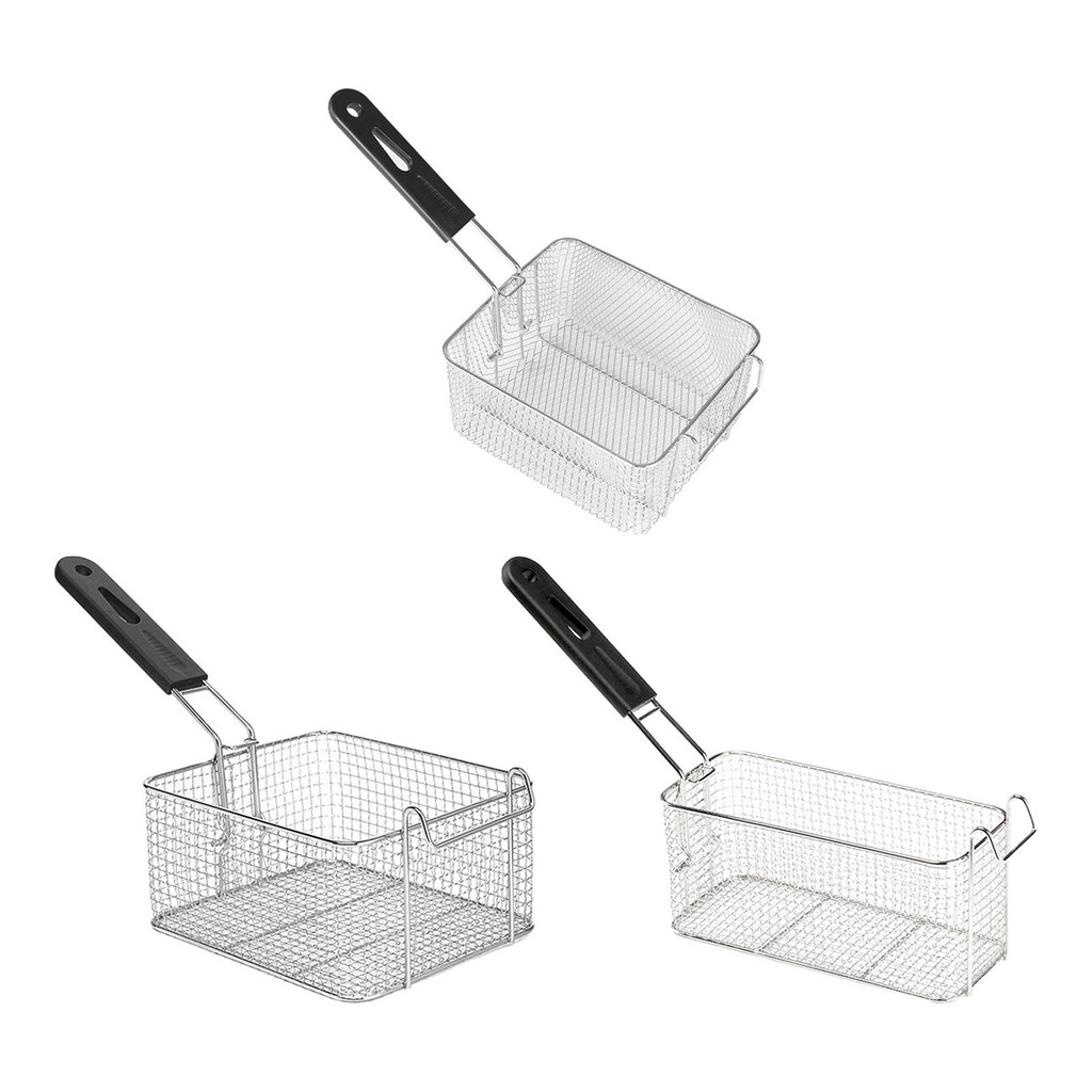 [unjitsh] Deep Fryer French Fries ตะกร้า French Fries Holder แบบพกพาสแตนเลสตะกร้าเสิร์ฟทอดสําหรับบาร