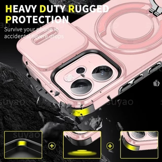 สําหรับOppo Reno 15F 15 Pro Max 14 F 14F 2025 เคสโทรศัพท์เกราะแหวนผู้ถือปลอกReno14F Reno14 Reno14Pro Reno15 Reno15F 13 13Fแม่เหล็กเลนส์ป้องกันกันกระแทกปกหลัง