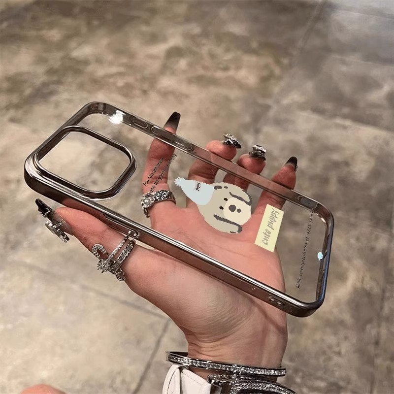 ความรู้สึกขั้นสูง สไตล์อินสตาแกรม  หมาน่ารักfor iPhone เคสไอโฟน 13 12 11 PRO MAX 16 15 14 X XS MAX XR 7/8PLUS หรูหรา - รูปที่ 2