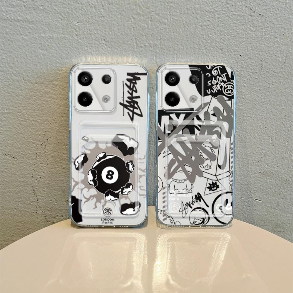 ผู้ถือบัตรเข้ากันได้สําหรับRedmi 15C 4G Xiaomi POCO C85 Linaอินเทรนด์Graffitiกันกระแทกโทรศัพท์Soft Clearแทรกกรณีภาพ