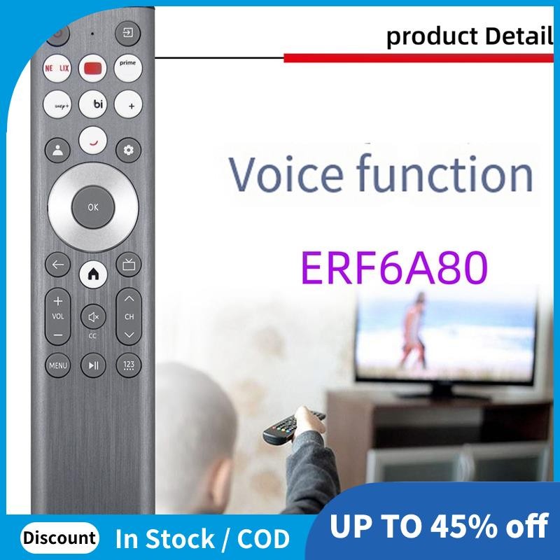 สําหรับ ERF6A80 เสียงรีโมทคอนโทรลสําหรับ A7 U8 Series 4K สมาร์ททีวีการเชื่อมต่อ