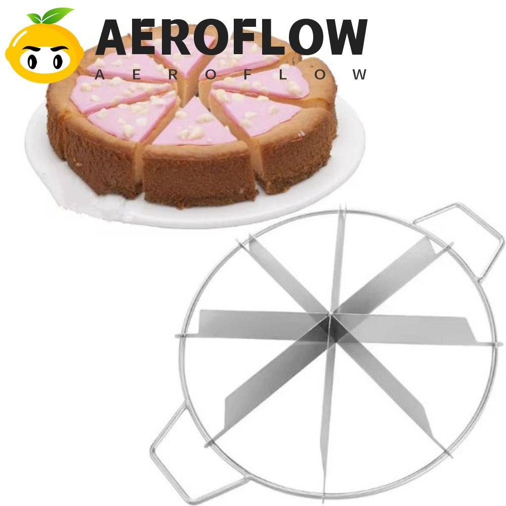 AEROFLOW เครื่องตัดพิซซ่า, กันสนิมพร้อมที่จับที่แบ่งแพนเค้ก, เครื่องมืออบแบ่งเครื่องตัดเค้กสแตนเลสทนทานเท่ากันเบเกอรี่