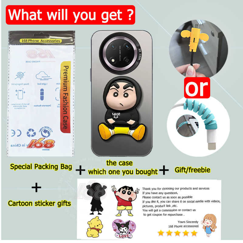 เคส Honor X9C X9D X9B X9A 5G Case เคสน่ารัก Crayon Shin Chan ดินสอสี ชินจังที่วางโทรศัพท์ขาตั้งกันกระแทกขอบซิลิโคนนุ่มด้านแข็งแผ่นหลังเย็นหล่อฝาครอบโทรศัพท์ ราคา ถูกที่สุด ดีลบีเคเค แกลเลอรีภาพที่ 9