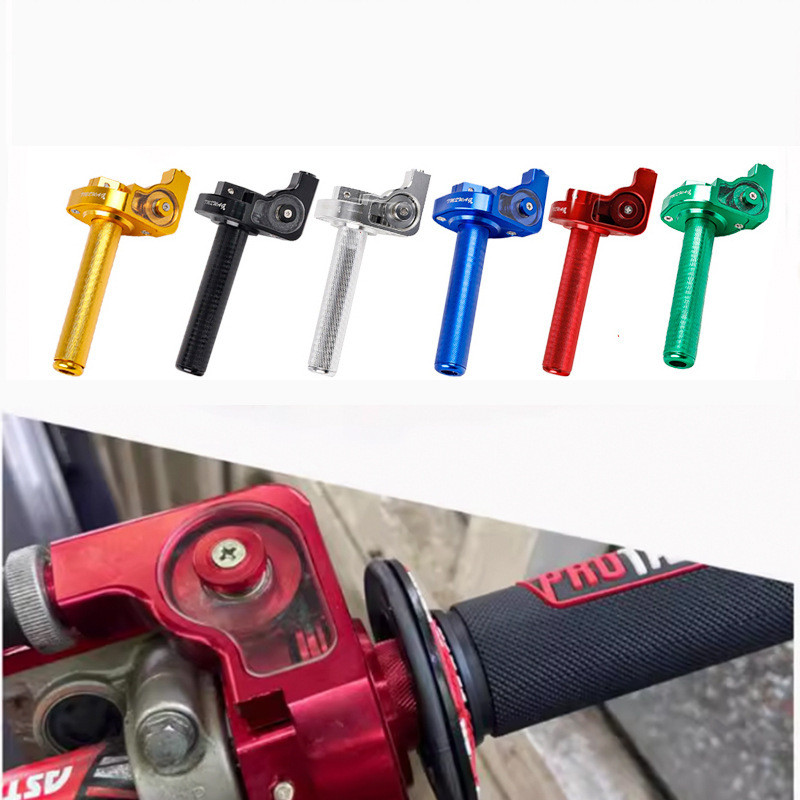 รถจักรยานยนต์ออฟโรดภาพหมุนแฮนด์ดัดแปลง CNC อลูมิเนียมอัลลอยด์สายคันเร่งบิดขนาดใหญ่ Posser Cheetah T8