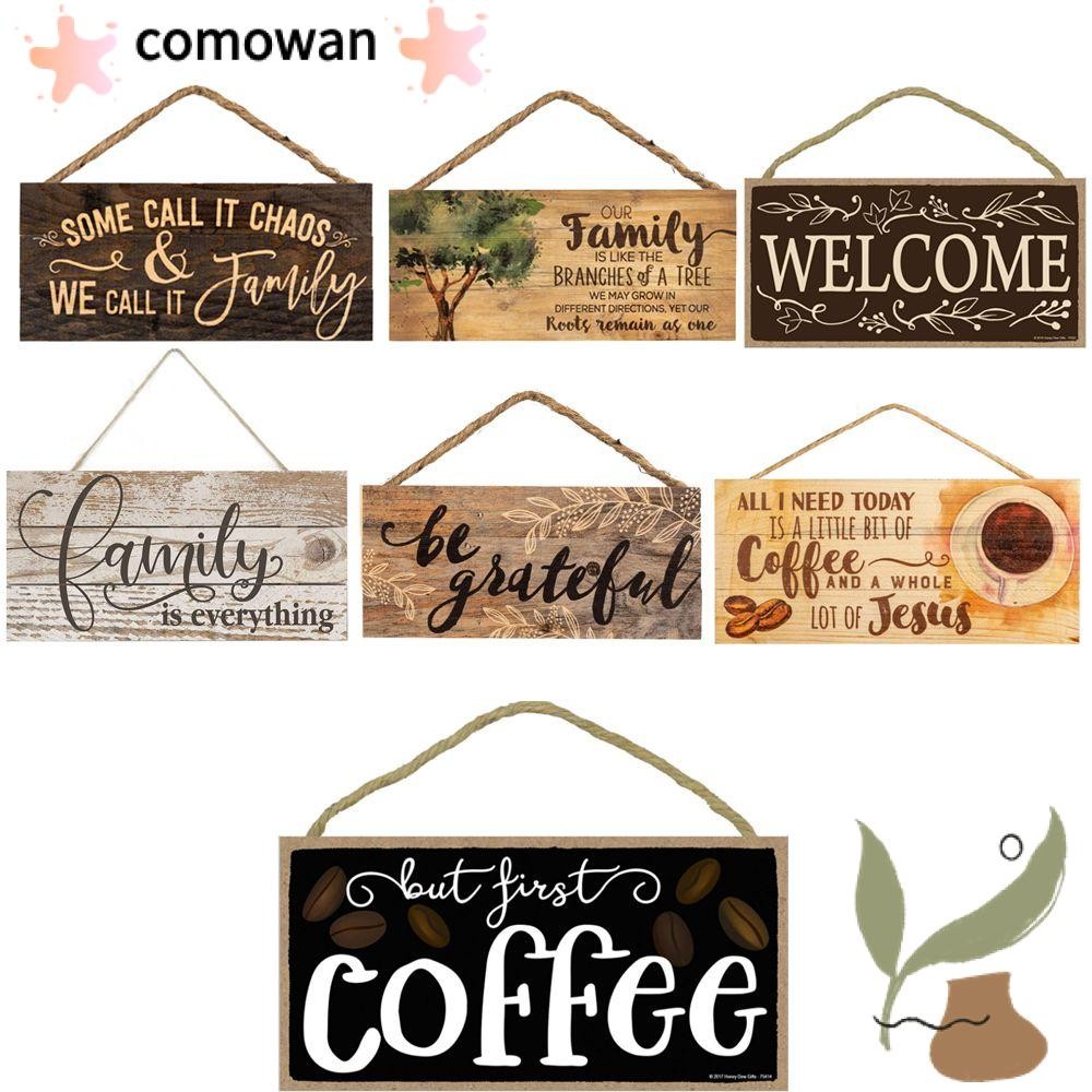 KOWAN ป้ายต้อนรับ Sweet Home Family สำหรับแขวนที่ประตู