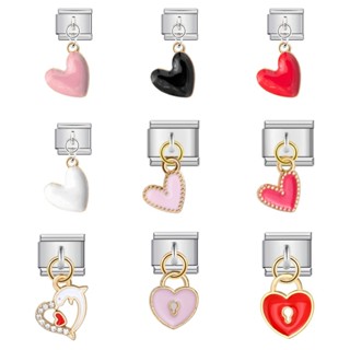 ตะขอเดี่ยวหัวใจ พร้อมสร้อยข้อมือยืดแผงสายไทเทเนียม สไตล์อิตา…