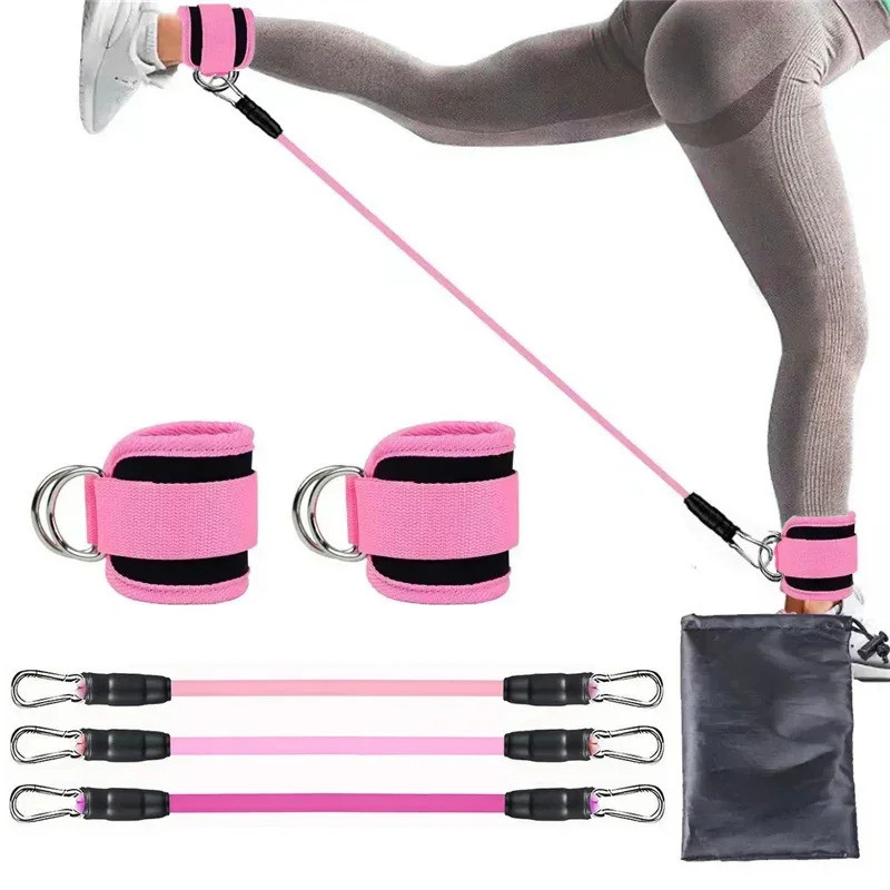 Ankle Straps Resistance Bands Set Fitness Workout Exercise Equipment Ankle Weight Yoga Elastic Fitne