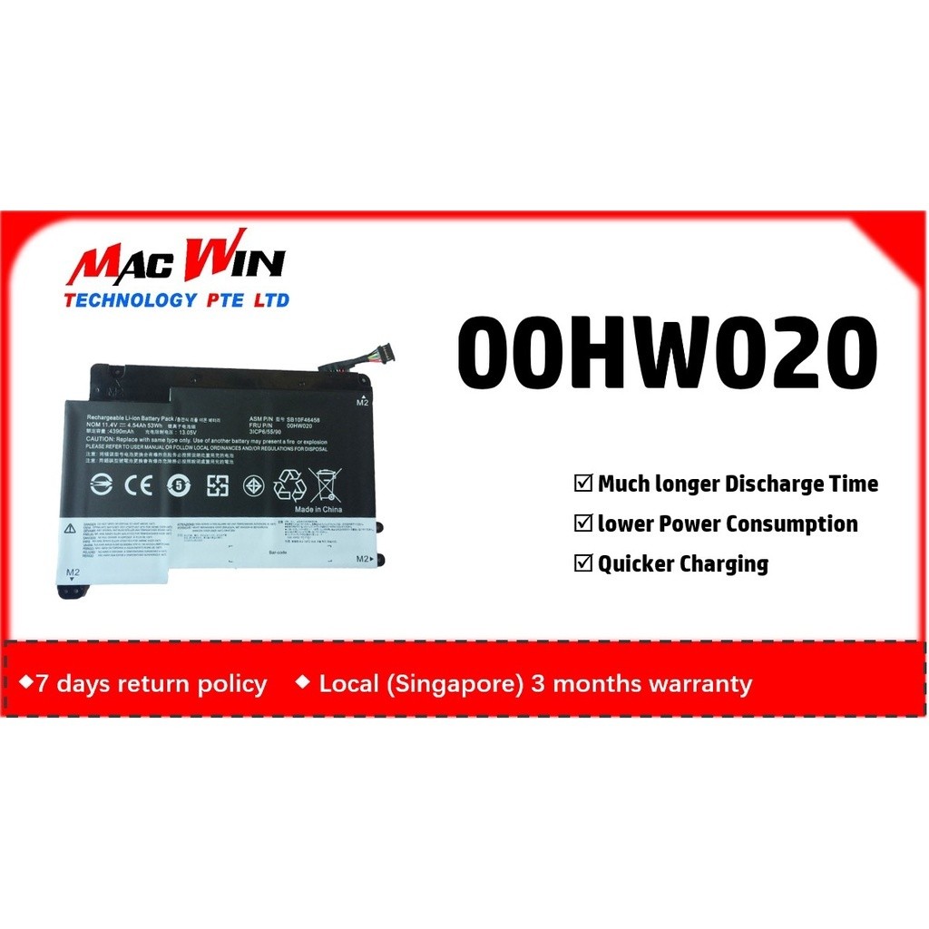 00HW020 แบตเตอรี่แล็ปท็อปเปลี่ยนสําหรับ Lenovo ThinkPad โยคะ 460 20EL 20EM P40 โยคะ 20GQ 20GR โยคะ 1