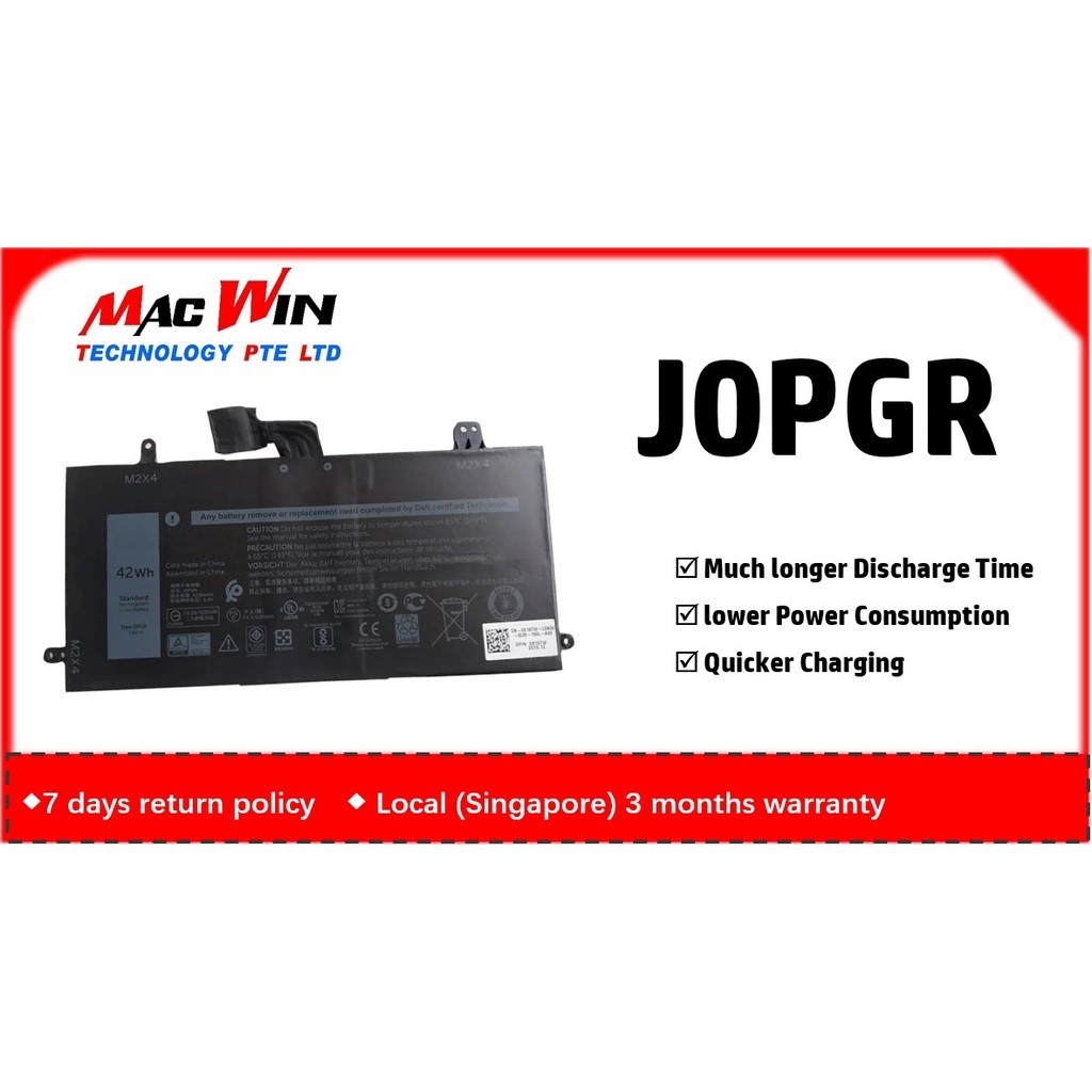J0PGR แบตเตอรี่แล็ปท็อปสําหรับ Dell Latitude 12 5285 5290 2in1 T17G T17G001 T17G002 Series JOPGR 0J0