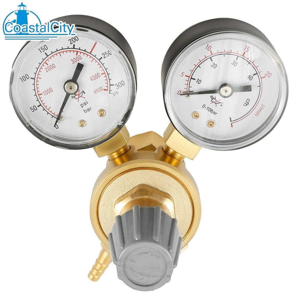 Argon CO2 Regulator ปรับ Mini Argon CO2 Regulator เครื่องวัดความดันสําหรับ Tig และ Mig เชื่อม SHOPSK