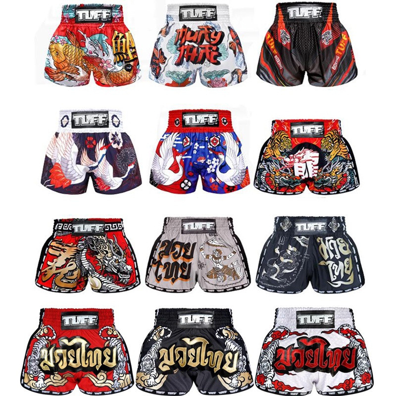 กางเกงขาสั้นมวยไทยสำหรับชาย ใช้ได้ในการฝึกและการออกกำลังกาย