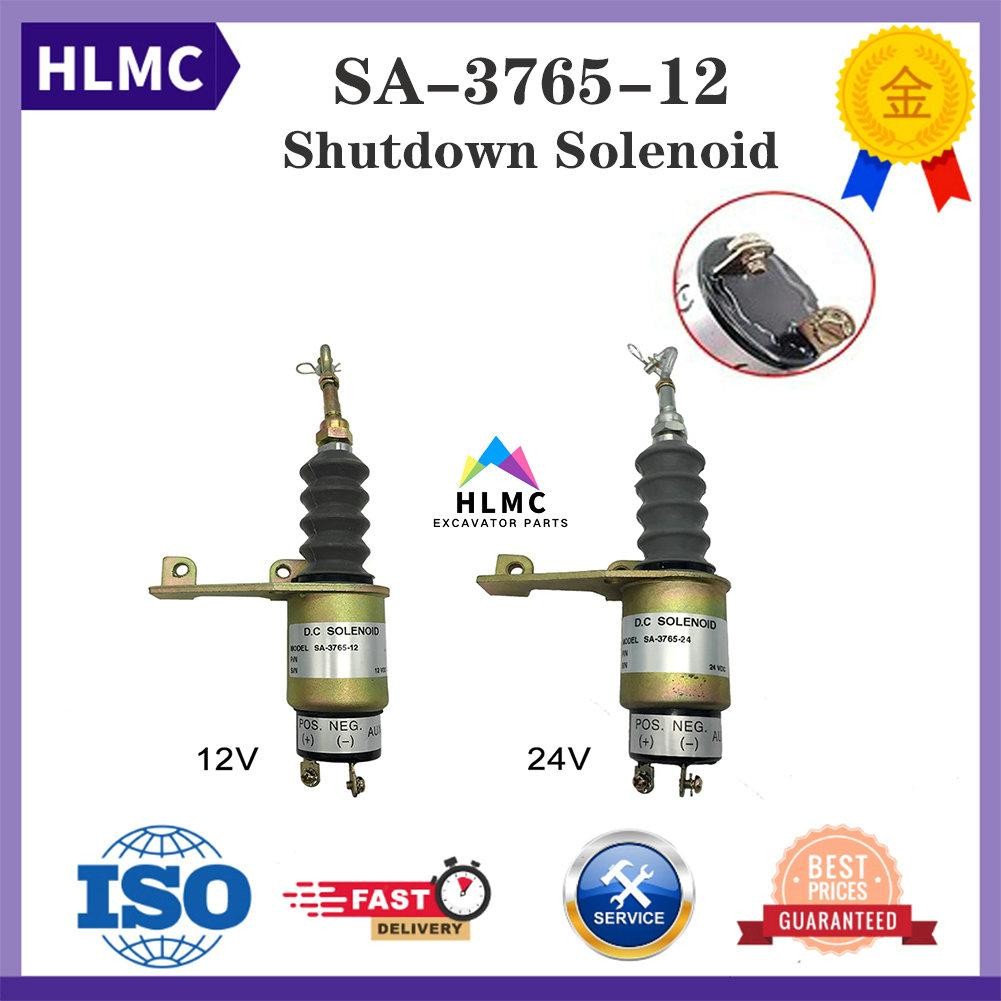 เครื่องยนต์หยุด Solenoid 1751 SA-3765-12 SA-3765-24 ซ้ายติดตั้งสําหรับ Bosch RSV JLG 80HX 86HX 40H D