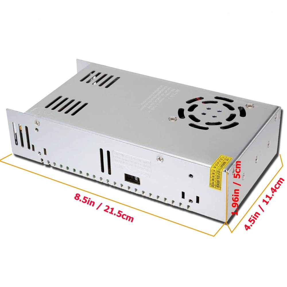 JOYLIT 24 โวลต์ 15A 360W Power Supply อะแดปเตอร์, AC 110V 220V ถึง DC 24V 15amp Converter Universal 