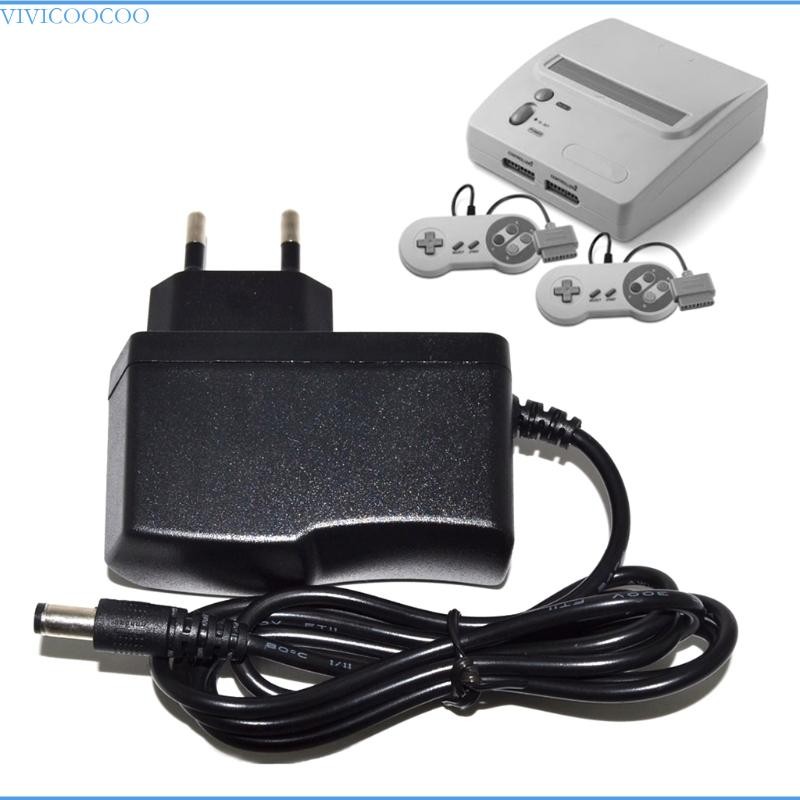 VIVI Power Supply สําหรับ NES SNES เกมคอนโซล Charger Power Adapter EU Plug 100-250V ป้องกัน Charger 