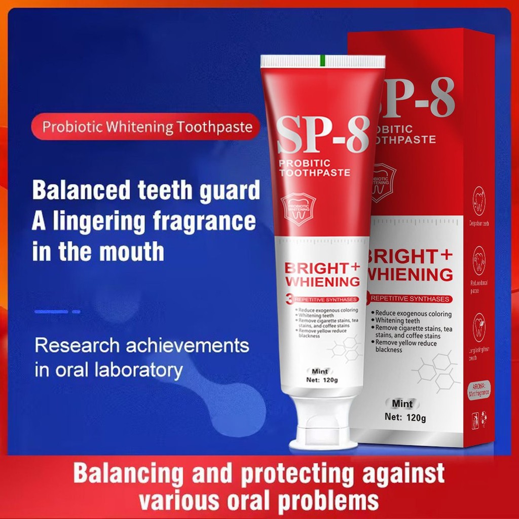 Premium Selection#Spot Goods SP-8Probiotic Toothpaste English Version Oral Cleansing Toothpaste SP8T