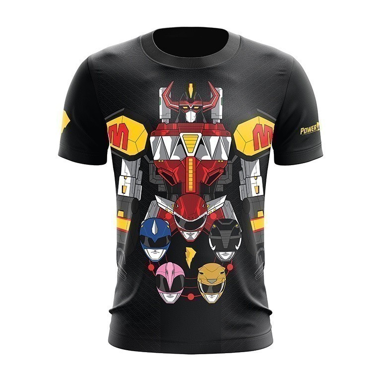 Mighty 2025 แฟชั่น Morphin Power Rangers Megazord TShirt / Jersi ชุดไมโครไฟเบอร์ / Jersey Sublimatio