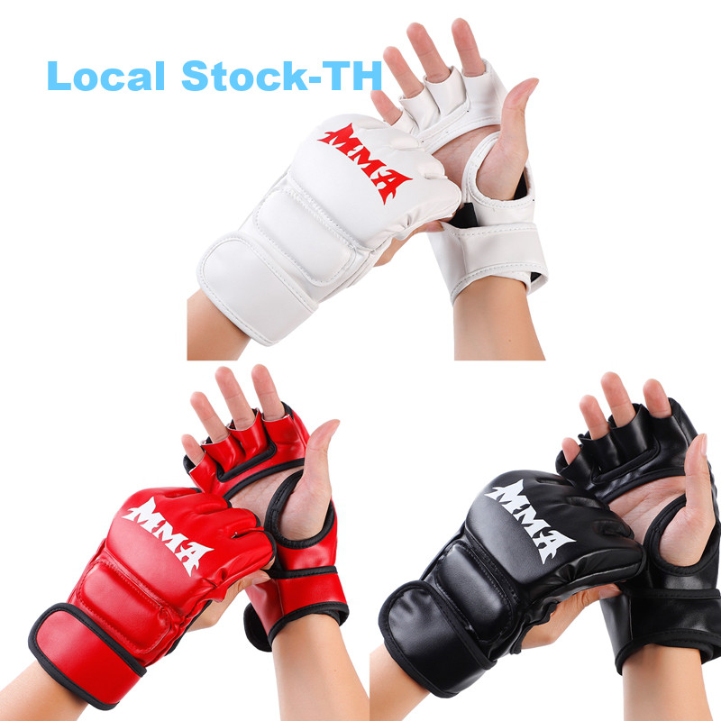 【SayTH✨1-3 วัน】PU หนัง MMA Fighting Kick ถุงมือการฝึกอบรมถุงมือสําหรับผู้หญิงผู้ชาย