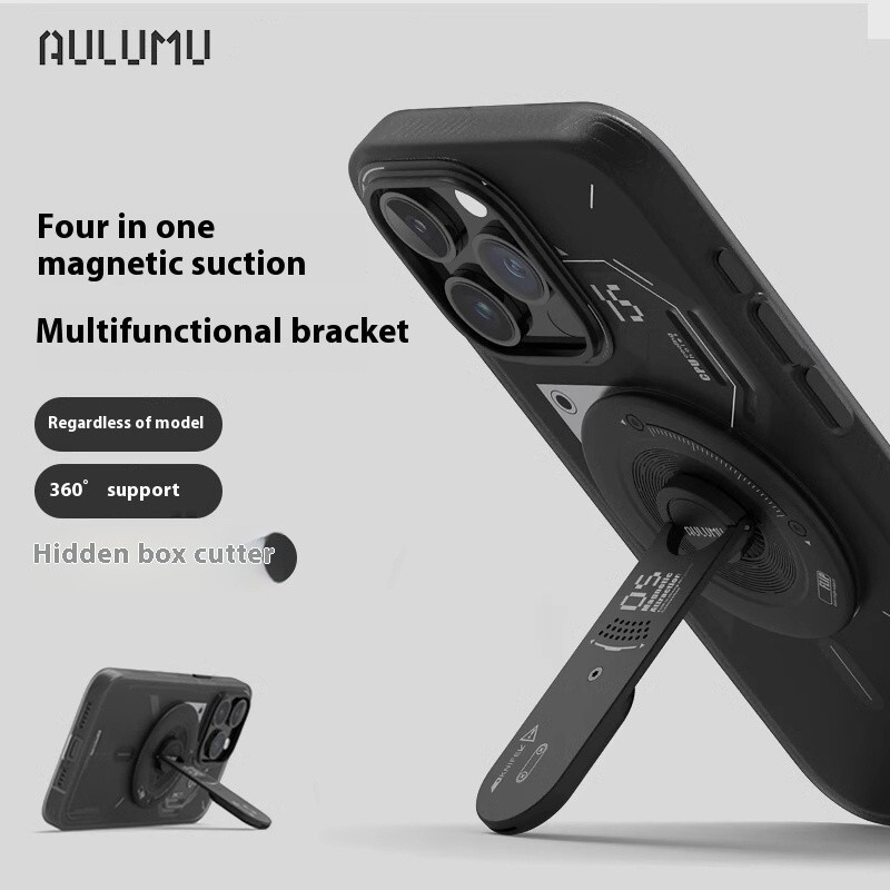 Aulumu G05 4in1 ที่วางโทรศัพท์แม่เหล็กพร้อมกล่องที่เปิดเข้ากันได้กับ MagSafe ที่ถอดออกได้ 360° ที่วา