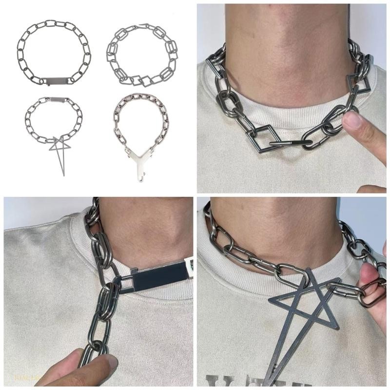 สร้อยคอลวดเดี่ยว PLT เหล็ก ออกแบบเรียบหรู เหมาะสำหรับการทำงานหรือโอกาสพิเศษ