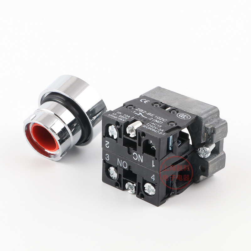 คุณภาพสูง XB2-BA45 Xb2-BA45C หัวแบน Self-Reset ปุ่มกด Power Start สวิตช์ปุ่มกด 22 มม.