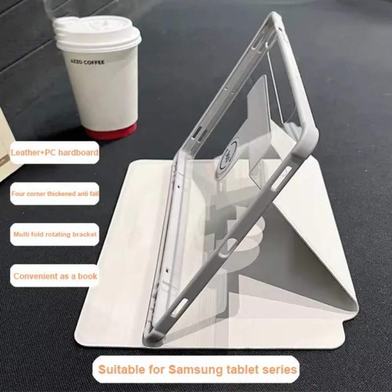 720 ° หมุนหนังอะคริลิคสําหรับ Samsung Galaxy Tab S11 2025 SM-X730N S10 FE Plus Case 13.1 S10 FE 10.9