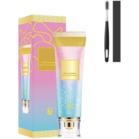 Acssart Toothpaste, Niacinamide Whitening Toothpaste Fresh Breath, Dazzling White Remove Stain and W