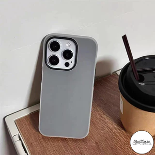 สำหรับ IPhone 15 17 16 11 13 12 14 Pro Max 15 16 7 8 Plus XR X XS เคส สีทึบ เคสเจลลี่ใส ใส่รูปได้ เคสนิ่ม 2in1 แบบใหม่