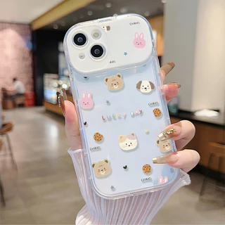 จัดส่งในพื้นที่ เคสกระจกแต่งหน้า สีชมพู โรแมนติก น่ารัก For IPhone16 15 14 13 11 6 7 8 plus Pro Promax X XR XSMAX HZJ133