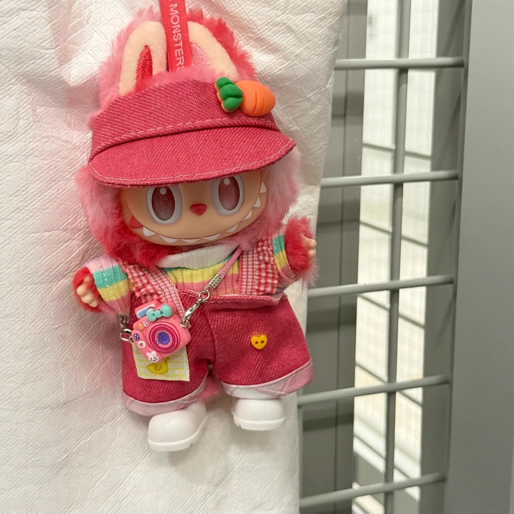 Rainbow Overalls labu เสื้อผ้าเด็ก labubu เสื้อผ้า 15 ซม. 123th Generation ไม่มีตุ๊กตา#WW0911#