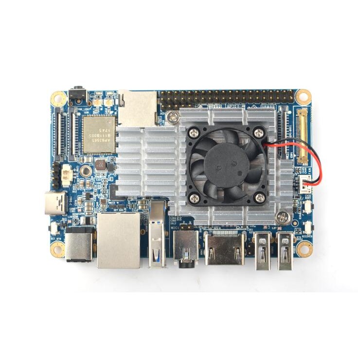 Friendly NanoPC T4 RK3399 บอร์ดพัฒนาเฉพาะความเร็วที่ปรับได้ pwm หม้อน้ําพัดลมระบายความร้อน