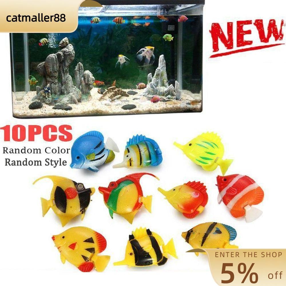 CATMALLER88 10PCS Aquarium ตกแต่งบ้านจําลองถังปลาตลกปลาสวยงาม