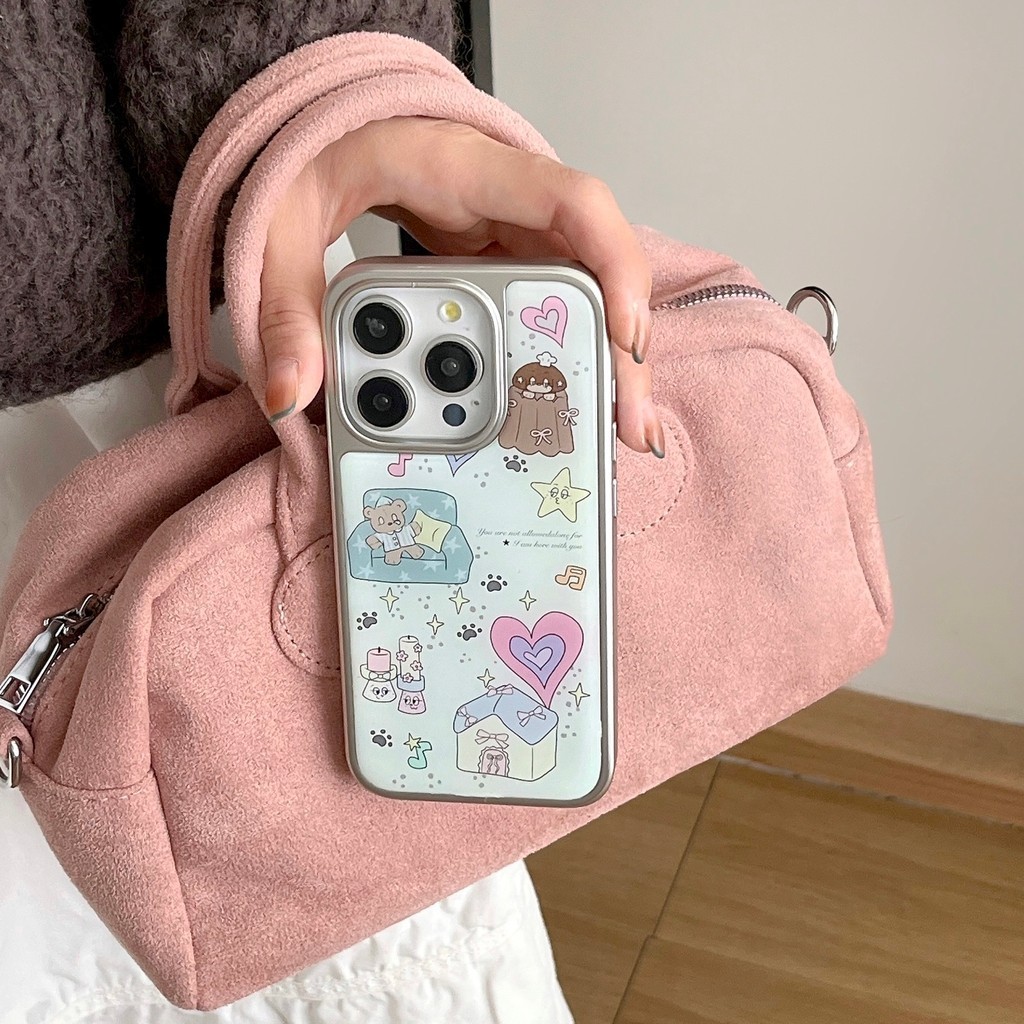 Light Blue Love ตุ๊กตาเคสโทรศัพท์ Drop-Resistant สําหรับ iPhone 18 18Pro 18ProMax 16 Promax 15 Promax 11 12 13 16e 16pro