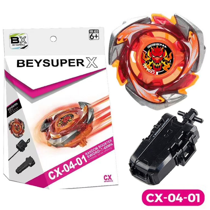 Beyblade, X CX-01 Dran Brave, CX-02 Wizard Ark, CX-03 Percival, CX-04-01, Dark Single Beyblade, with