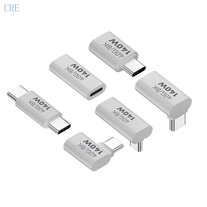 CRE อะแดปเตอร์ Type-C 140W 40G 8K UsbC Connector สําหรับแล็ปท็อปสมาร์ทโฟนและแท็บเล็ต