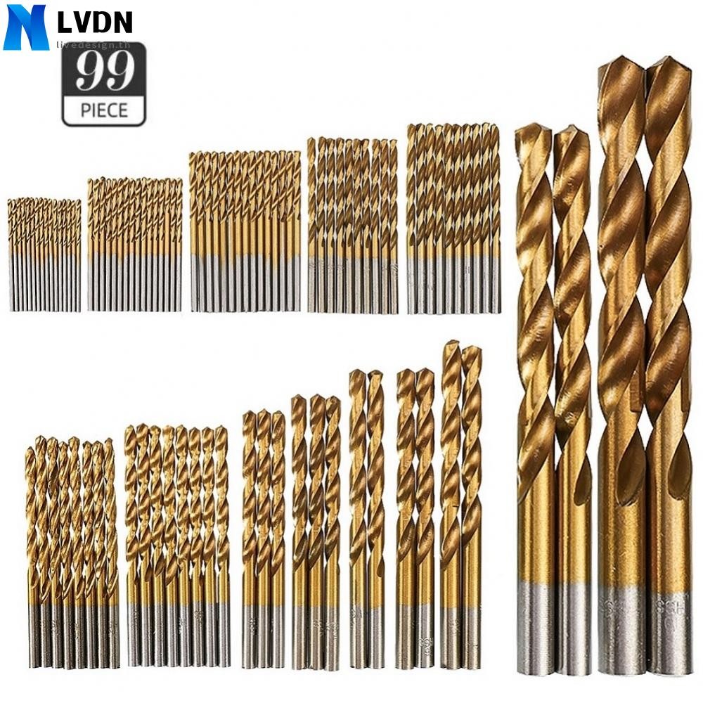 99 Piece Drill Bits Set with High Speed Steel for Masonry For Metal and Wood Use