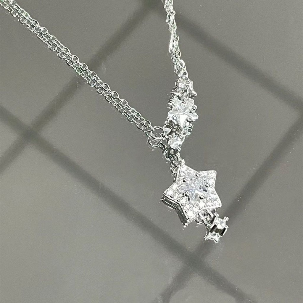 สร้อยคอดาวน้อย ส่องสว่างหรูหรา สำหรับของขวัญวันเกิด 2CFB ISEG