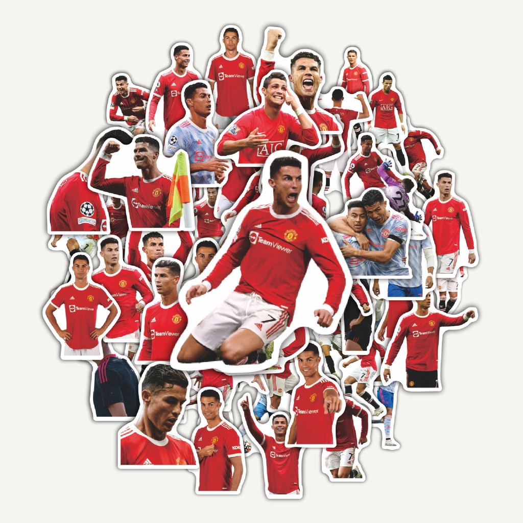 สติ๊กเกอร์แพ็ค CR7 สติ๊กเกอร์แมนเชสเตอร์ยูไนเต็ด V2 | สติ๊กเกอร์ TUMBLR | สติ๊กเกอร์แล็ปท็อปสําหรับก