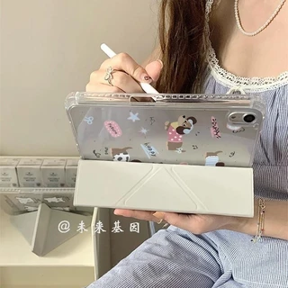 เคส iPad แม่เหล็กลายการ์ตูน สำหรับ Gen11 A16 Gen10 Air11 M2 M3 Air13 Pro 12.9 Mini6/7 Air4/5 10.9 Air6 Air7 Gen7/8/9case