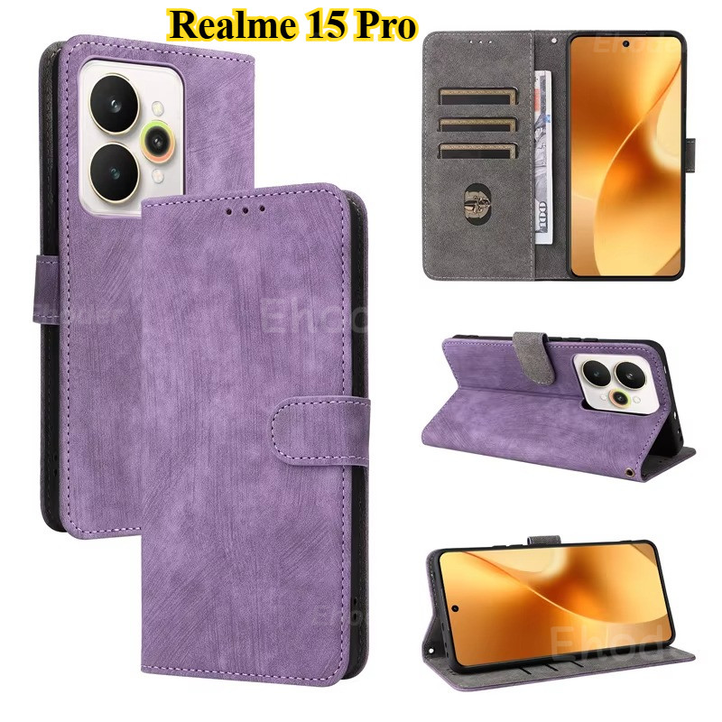 เกราะกันกระแทกสําหรับRealme 15 Pro 15T 4G 5G 2025 หนังแม่เหล็กสําหรับRealme15 Realme15Pro 15Pro RMX5106 Realme15Tป้องกันเคสโทรศัพท์
