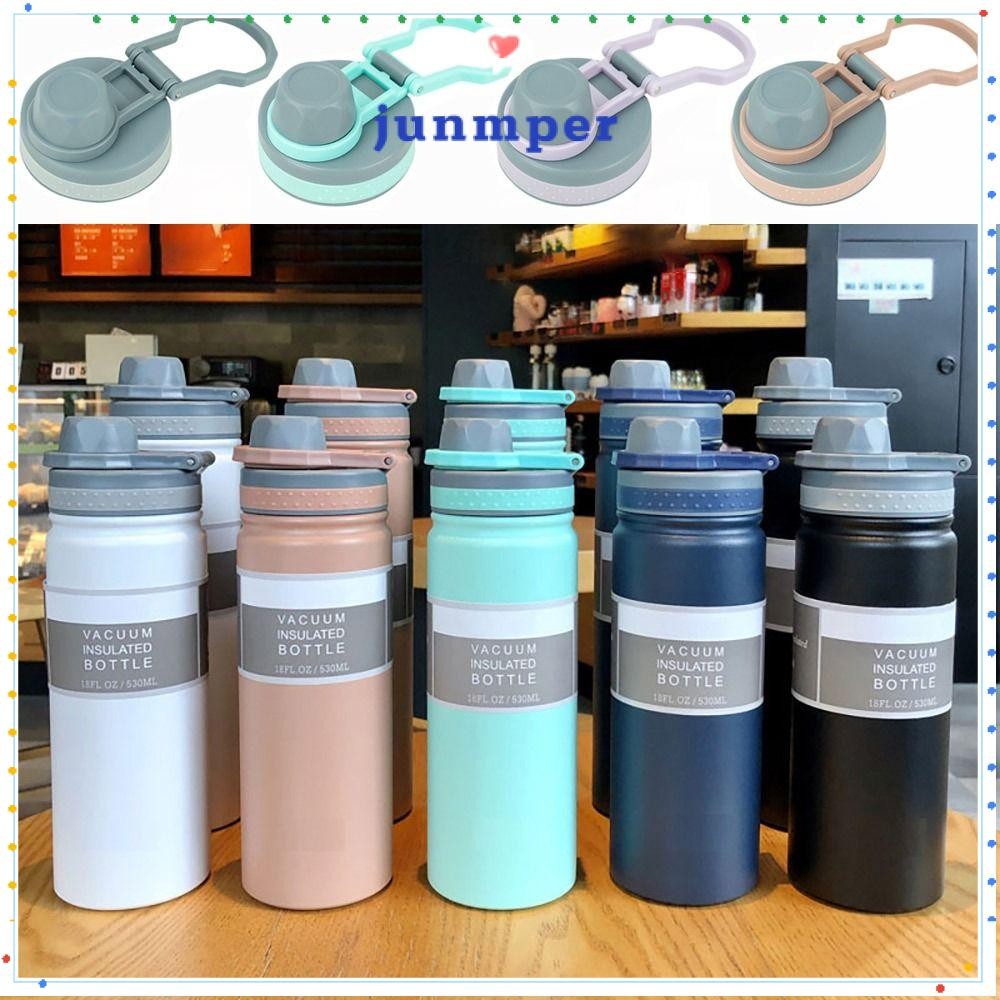 JUNMPER 1 ชิ้นขวดฝาครอบ, Splash Proof PVC ถ้วย,หลากสีพร้อมแหวนซีล TS-8706B/TS-8709B 530ml/750ml แถบป