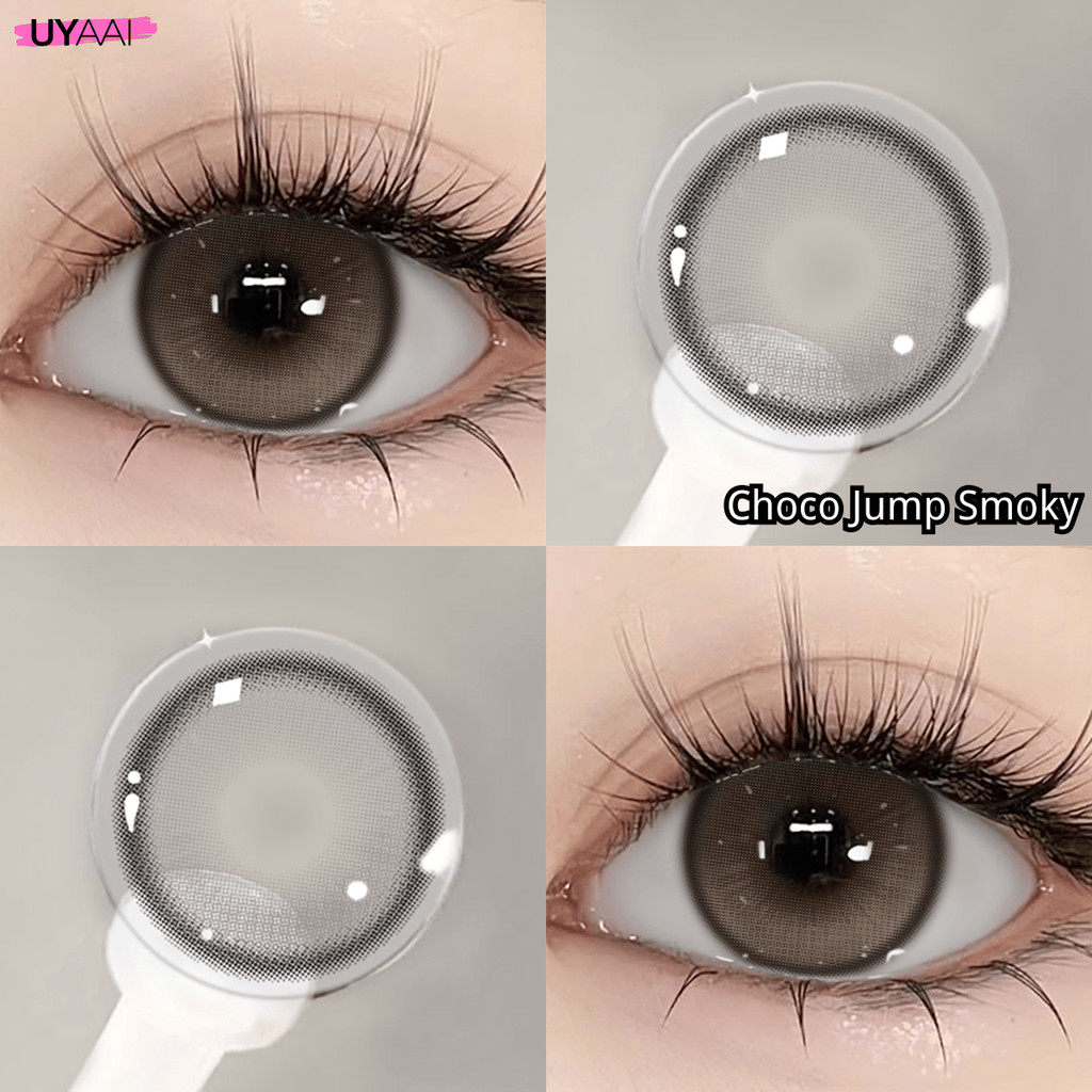 คอนแทคเลนส์ [ปกติ(0.00)] UYAAI Choco Jump series คอนแทคเลนส์สี 14.2-14.5mm คอนแทคเลนส์รายเดือน