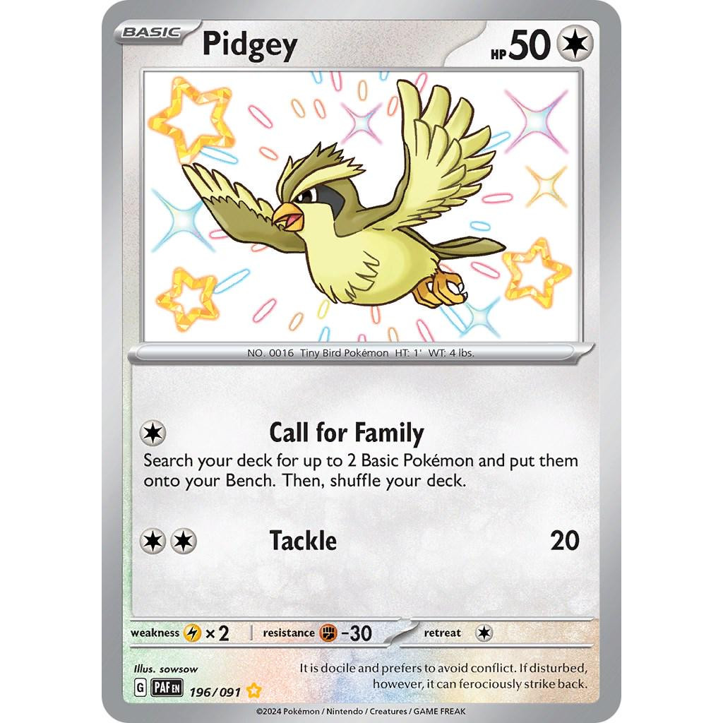 [Binder Condition] Pidgey 196 Pokemon Paldean Fates