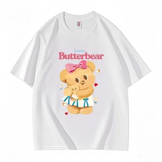 เสื้อ Butterbear Butter bear T-shirt ผ้าCotton 100%ใส่ได้ ทั้ง ชาย ใส่สบาย ไม่หด ไม่ย้